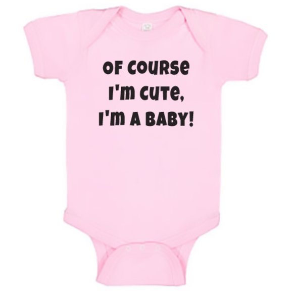 Funny Infant One-Piece Bodysuit For Baby 6 Colors - Picture 2 of 6